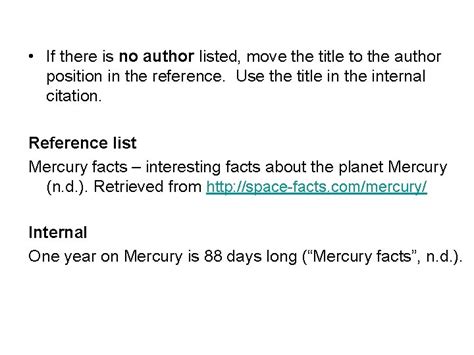 Image result for Internal Citation. APA Example