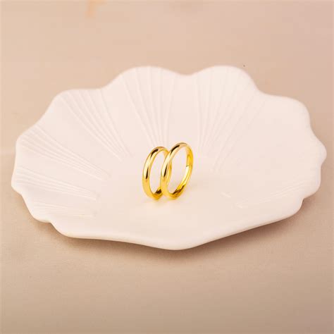 22K Solid Gold 2 Mm Wedding Band 22k Gold Ring 22K Gold 2mm Wedding ...