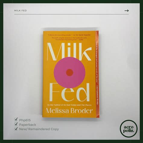 Milk Fed by Melissa Broder, Hobbies & Toys, Books & Magazines, Fiction ...