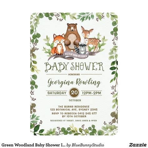 Free Printable Baby Shower Invitations Woodland Animals at Anne ...