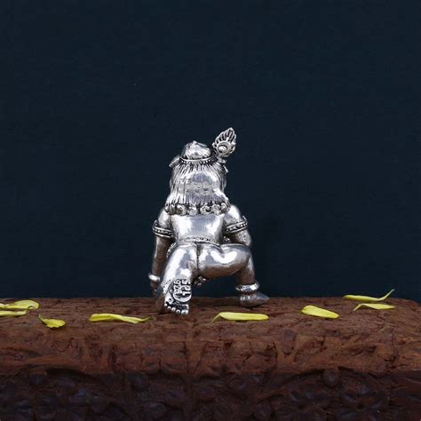 Buy Laddu Krishna 3D Solid Idol | 925 Pure Silver God Idols Online ...