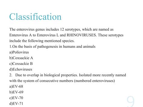 Enteroviruses life cycle structure genome organization classification | PPT