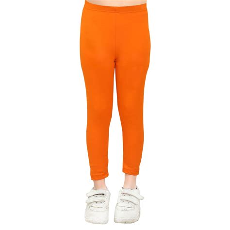 Girls Dark Orange Ankle Length Legging – One Sky
