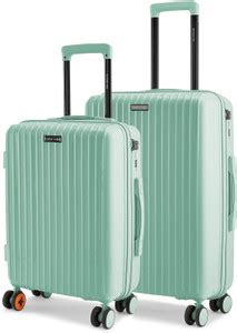 NASHER MILES Pondicherry Hardside Polypropylene Mint Green Trolley (55 ...