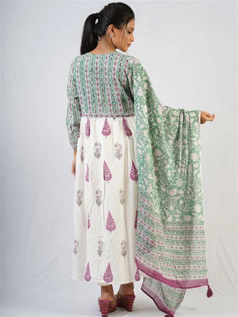 Hand Block Print Kurta | Block Print Dress Cotton | AMAAVI – OnlyPaithani
