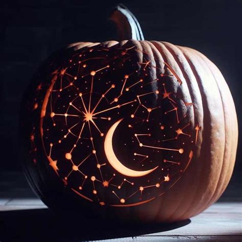 11 Moon and stars pumpkin carving pattern ideas - Anuri's Journey