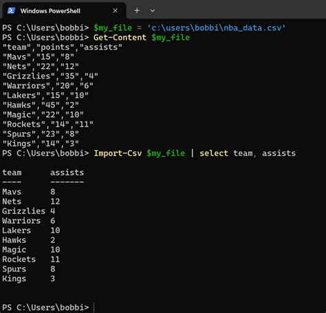 Read CSV PowerShell 的图像结果
