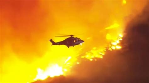 Raw video of California wildfires: New fire breaks out in Hollywood Hills