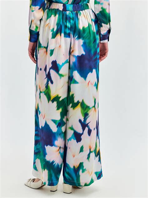 Blue Floral Relaxed Trouser