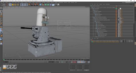 3D Mark 15 Phalanx Close-In Weapon System Marine Rigged for Cinema 4D ...