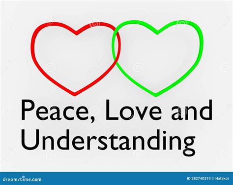 Peace, Love and Understanding Concept Stock Illustration - Illustration ...