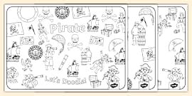 Pirate Colouring Pages