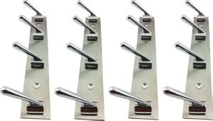 KEEPWELL 4 Pin Stainless Steel Bathroom Cloth Hook (Pack of 4) / Hanger ...