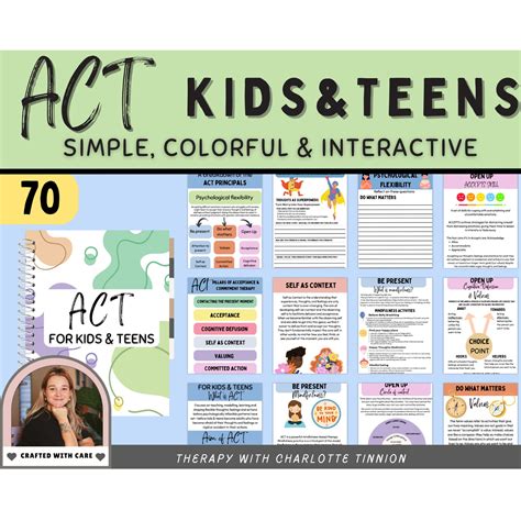 ACT for Teens Worksheets, Acceptance and Commitment Therapy Teens, ACT ...
