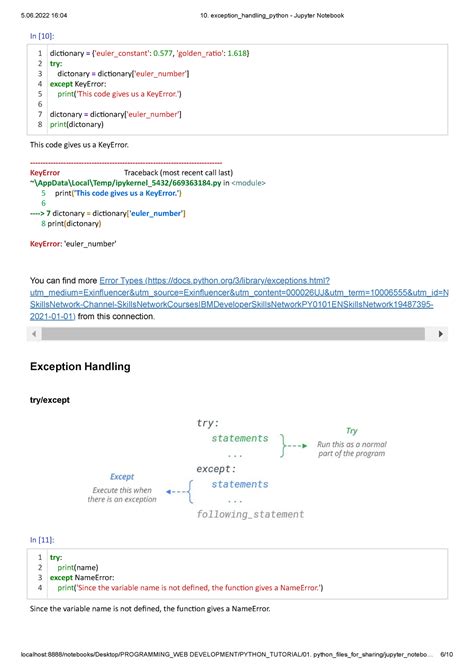 Python jupyter workbook-7 - 5.06 16:04 10. excepton_handlng_python ...