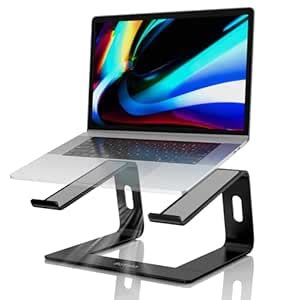 BoYata Aluminum Ergonomic Laptop Riser, Detachable Laptop Holder ...