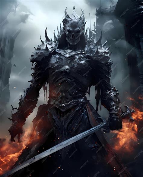 Premium AI Image | Warrior of the Kingdom of Darkness