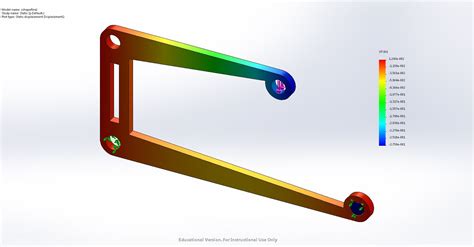SolidWorks Deflection Analysis 的图像结果