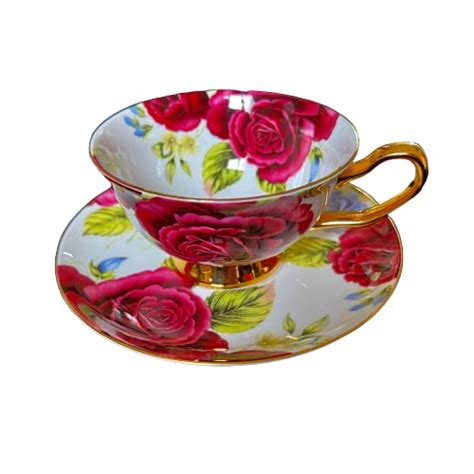 ZARS International Euro Style Cup & Saucer Set for 6, 12 Pcs - Kitchen ...