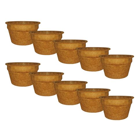 TrustBasket Coco Coir Pot for Garden Plants - Set of 10