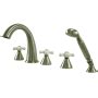 Kingston Brass KS23685PX Roman Deck Mounted Roman Tub Filler with Built ...