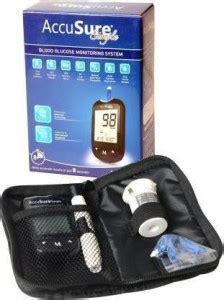 AccuSure Simple Blood sugar Glucose monitoring system machine including ...