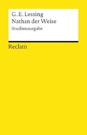 Nathan der Weise. Studienausgabe: Lessing, Gotthold Ephraim – Deutsch ...