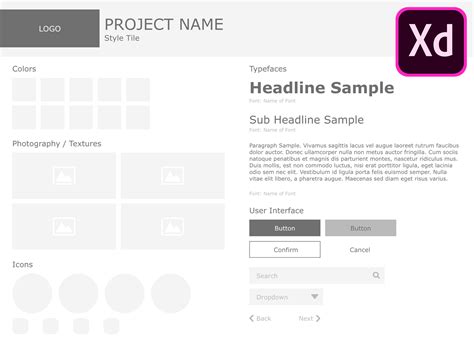 Style tile template adobe xd – Artofit