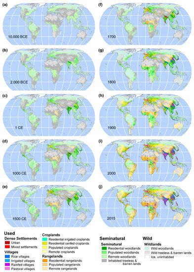 Anthropogenic Biomes: 10,000 BCE to 2015 CE