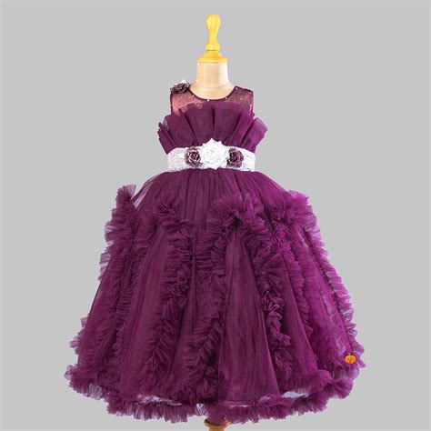 Buy Long Frill Net Girls Gown – Mumkins