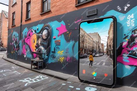 Premium Photo | Augmented reality street art in an urban setting with ...