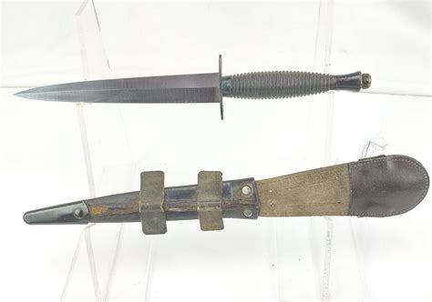 3rd Pattern, Fairbairn Sykes, Commando Dagger & Leather Sheath, Nato issued 1977, Made by ...