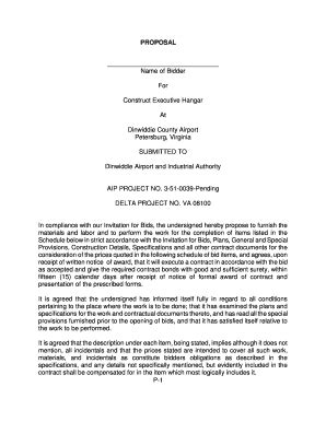 Fillable Online PROPOSAL - deltaairport.com Fax Email Print - pdfFiller
