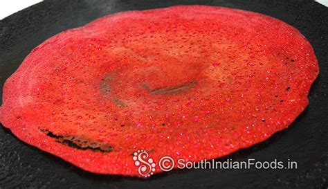 Healthy Beetroot Dosa-How to make-Step by step photos