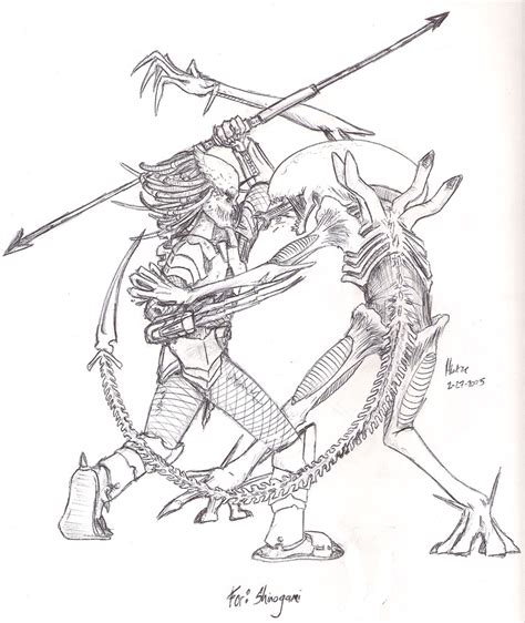 Image result for Alien vs Predator Coloring Pages