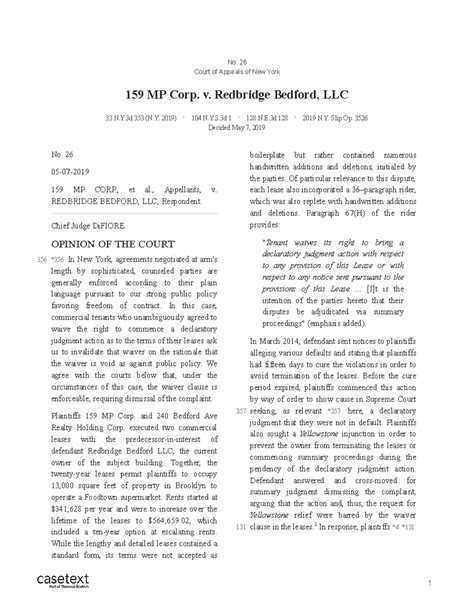 159 MP Corp. v. Redbridge Bedford, LLC - No. 26 Court of Appeals of New ...