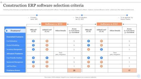Software Selection Criteria Examples 的图像结果