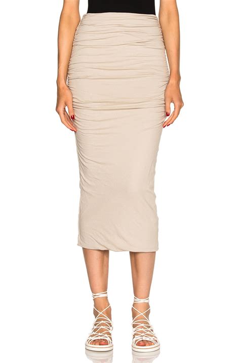 James Perse Shirred Tube Skirt in Driftwood | FWRD