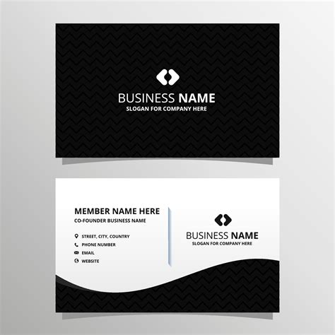 Black and White Business Card Template 的图像结果