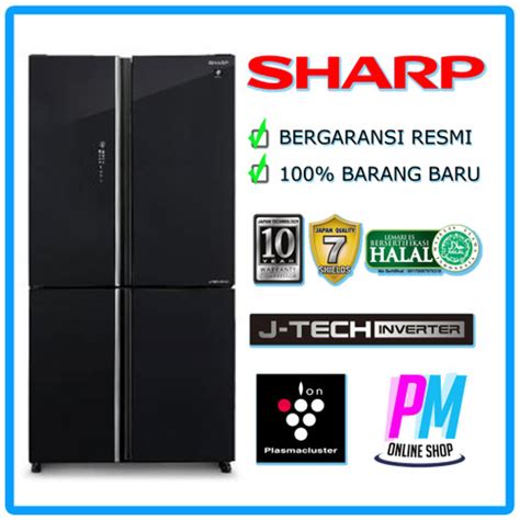 Jual LEMARI ES SHARP 4 PINTU SJ-IF91PG-GB QUEEN SERIES SJ-IF91 ...