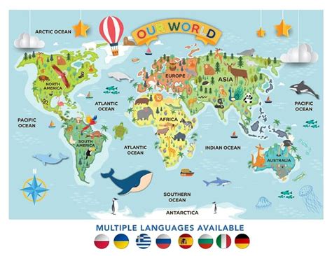 World Map Continents Oceans 的图像结果