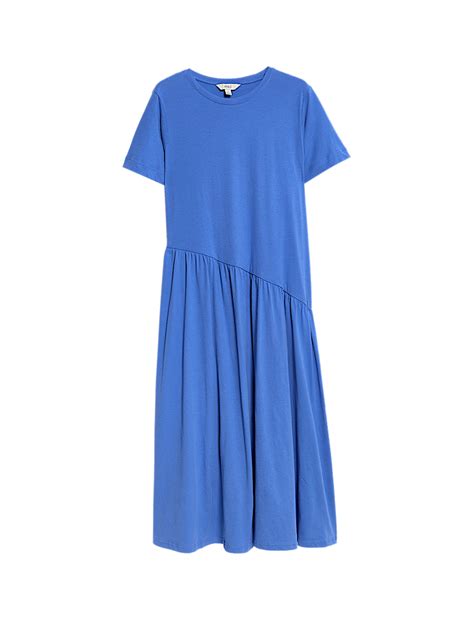 Buy Pure Cotton Midi Drop Waist T-Shirt Dress at Marks & Spencer