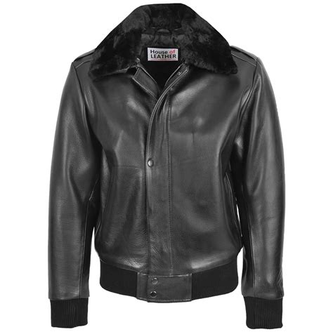 Mens Bomber Leather Jacket | Leather and Suede | House of Leather
