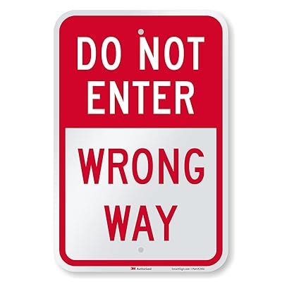 SmartSign 18 x 12 inch “Do Not Enter - Wrong India | Ubuy