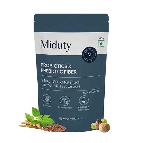 Miduty Probiotics Prebiotic Fiber Powder