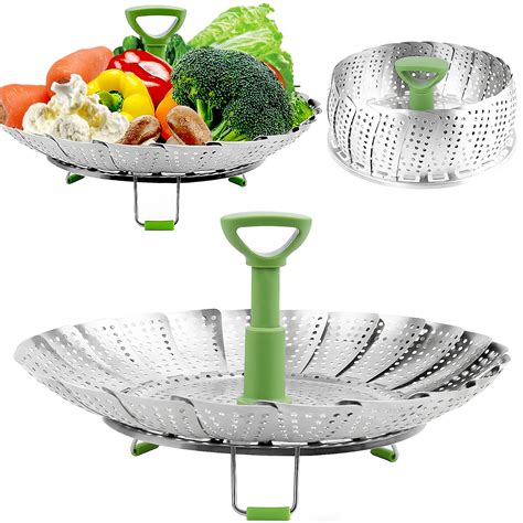 Steamer Basket Stainless Steel Vegetable Steamer Basket Folding Steamer ...