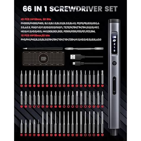 LIFEGOO Mini Electric Screwdriver Set: 66 in 1 India | Ubuy