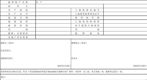 房地产抵押清单_word文档在线阅读与下载_无忧文档