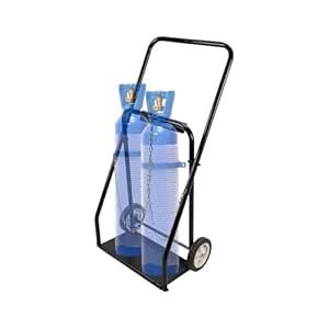 biosp Welding Cylinder Cart with Two 6'' Solid Rubber Wheels, Heavy ...