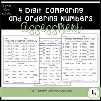 Image result for Ordering and Comparing 4 Digit Numbers